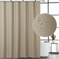 thumbnail image 1 of Haperlare Shower Curtain 72" x 72" Modern Waffle Weave Polyester Fabric Blackout Bathroom Curtain with Metal Grommets Top Washable, Taupe, 1 Panel, 1 of 6