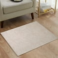 thumbnail image 1 of Haperlare Small Contemporary Area Rug 2'x 3' Modern Solid Indoor Throw Carpe Machine Washable Non-Slip Low-Pile Area Rug for Living Room Bedroom Laundry, Off-White, 1 of 7