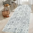 thumbnail image 1 of Haperlare Vintage Rug Runner 2'x6' Entryway Floral Area Rugs for Hallway Washable Low Pile Rugs for Bedroom Non Slip Kitchen Laundry Rug Grey, 1 of 7