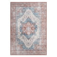 thumbnail image 1 of Haperlare Vintage Washable Area Rug 9 x 12 Large Rug Floral Rug Chic Boho Rug Non-Slip Rug Non-Shedding Stain Resistant Carpet, Brick Red, 1 of 5