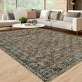 Haperlare Vintage Washable Living Room Rug Boho Floral Print Large Area