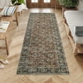 thumbnail image 1 of Haperlare Vintage Washable Living Room Runner Rug Boho Floral Print Large Area Rug Non Slip Soft Rug for Bedroom Accent Carpet, 2' x 6' Red, 1 of 7