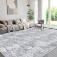 thumbnail image 1 of Haperlare Washable Area Rugs for Living Room Contemporary Geometric Low Pile Soft Indoor Floor Rugs Grey Big Carpet for Family Room,8'x10', 1 of 7