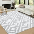 thumbnail image 1 of Haperlare Washable Geometric Modern Area Rugs Grey Washable Ultra-Thin Rugs for Bathroom Home Office 5'x7' Rugs, 1 of 7