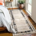 thumbnail image 1 of Haperlare Washable Rug Modern Border Rug, 2'x6' Runner Rug Accent Carpet with Non-Slip Backing, Low Pile Stain-Resistant Indoor Rugs for Entryway Kitchen Bedroom, Brown, 1 of 8