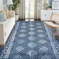 thumbnail image 1 of Haperlare Washable Rugs Rug for Living Room Boho Throw Rugs with Rubber Backing Bedroom Rugs Soft Rug, 8' x 10' Blue, 1 of 6
