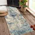 thumbnail image 1 of Haperlare Washable Runner Rugs for Hallway Entryway Low Pile Non Slip Modern Abstract Laundry Runner Rug Blue Geometric Rug,2'x6', 1 of 7