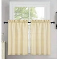thumbnail image 1 of Haperlare Yellow Gold Faux Linen 2 36 Inch Window Tiers/ Valance, 1 of 2