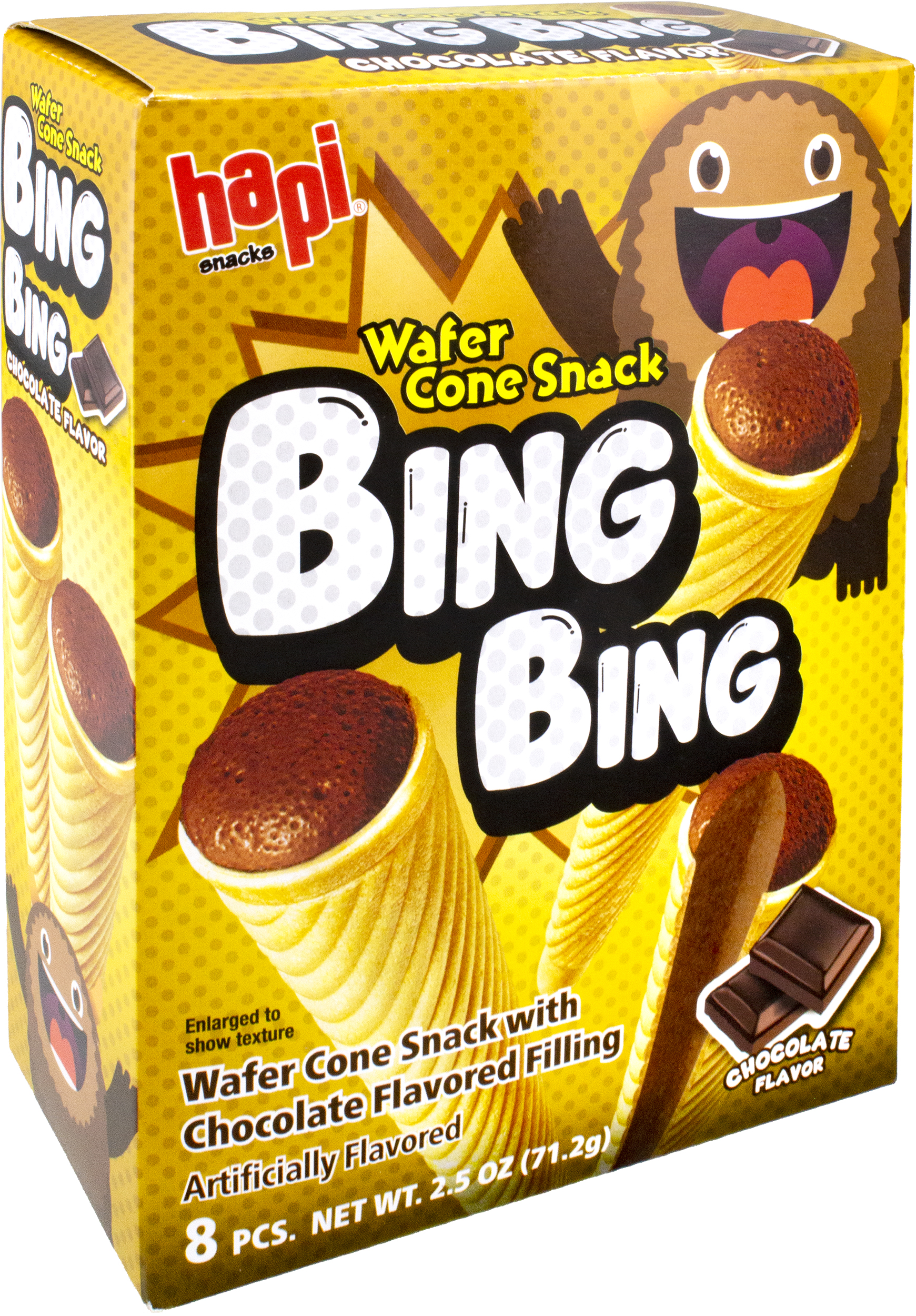 Hapi Crispy Cone Snack 2 5 Oz Chocolate Flavor Pack Of 1 Walmart
