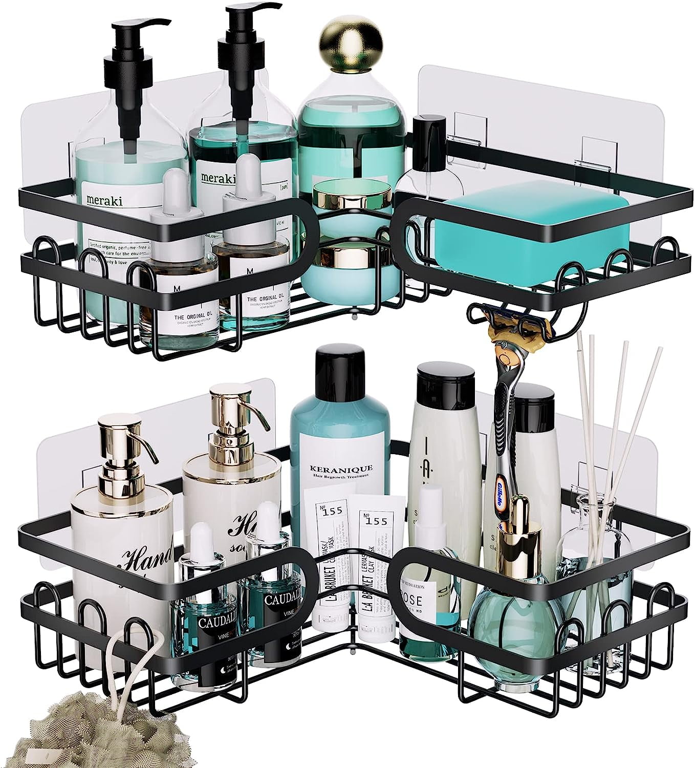 HapiRm Corner Shower Caddy, Shower Caddy Wall Mounted with Soap and