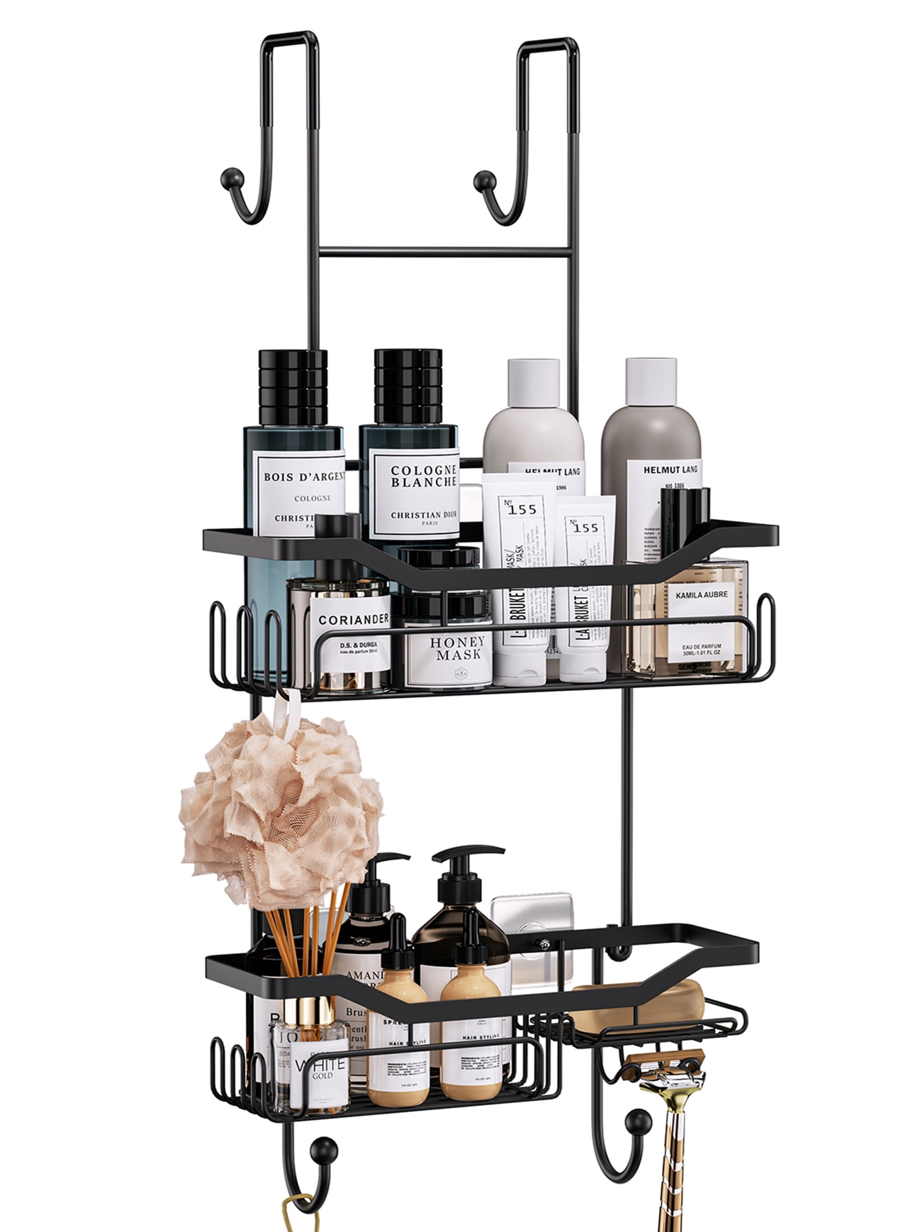 HapiRm Hanging Organizer Rust Resistant, Over Door Shower Caddy with