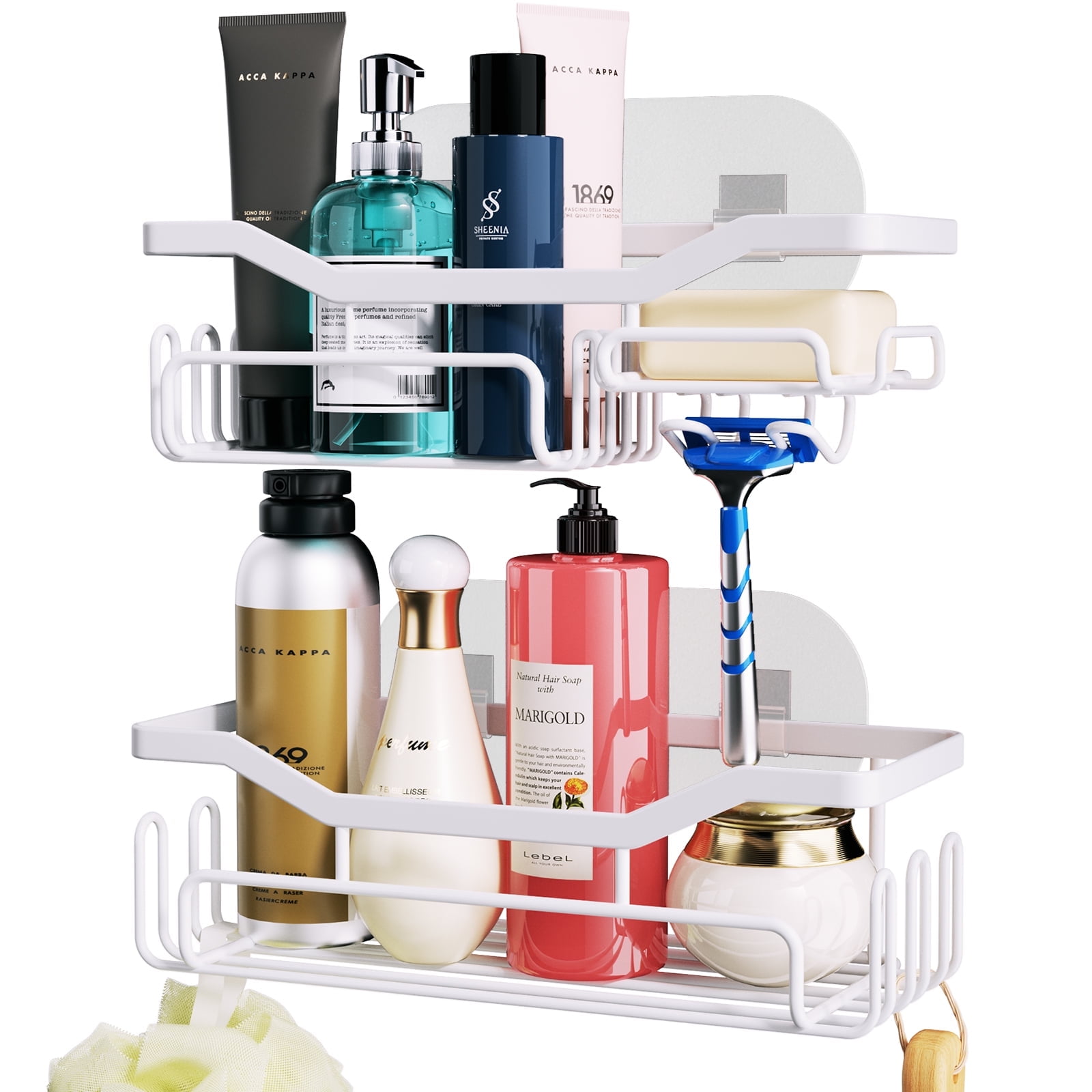 HapiRm Shower Caddy, Bathroom Shelf, Soap Dish, No Drilling, Rust Proof ...