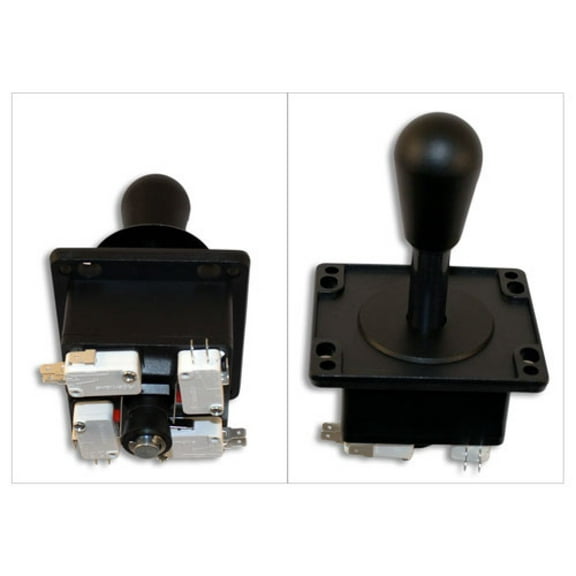 Happ Competition Style Arcade Joystick BLACK Switchable from 8-way to 4-way operation, Elliptical Bl