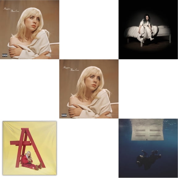 Happier Than Ever (X) (2LP) & Happier Than Ever (2LP/Recycled Vinyl/Rainbow Foil Jacket) (Rsd) & Hit Me Hard & Soft (Recycled Black LP Vinyl) & Billie Eilish - Dont Smile At Me (Black LP Vinyl) & When We All Fall Asleep, Where Do We Go? (Pale Yellow LP Vinyl)