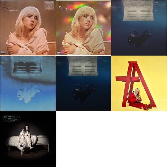 Happier Than Ever (X) (2LP) & Happier Than Ever (2LP/Recycled Vinyl/Rainbow Foil Jacket) (Rsd) & Hit Me Hard & Soft (Recycled Black LP Vinyl) & Hit Me Hard & Soft (Isolated Vocals) (Cream White LP Vinyl) & Hit Me Hard & Soft (Anniversary Edition/Blue & Orange Splatter LP Vinyl) & Billie Eilish - Dont Smile At Me (Black LP Vinyl) & When We All Fall Asleep, Where Do We Go? (Pale Yellow LP Vinyl)