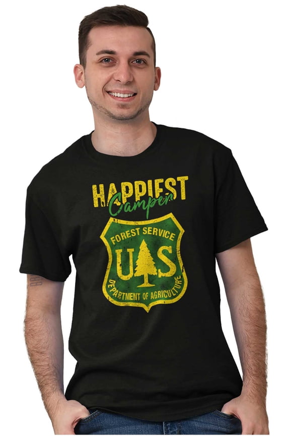 Happiest Camper US National Forest Men's Graphic T Shirt Tees Brisco Brands S