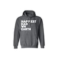 thumbnail image 1 of Happiest Dad on Earth Hoodie , Fathers Day Hoodie, Gifts for Dad, Unisex Hooded, Hoodie, 1 of 5