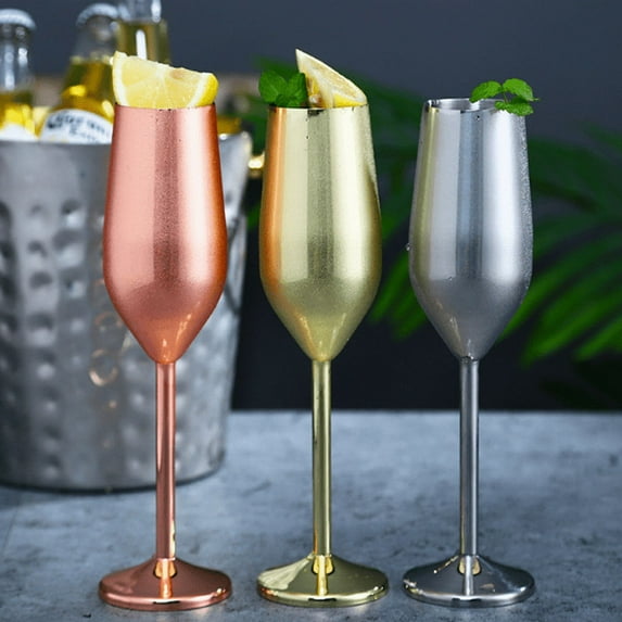 Happiest Hours Cocktail Glasses Let The Party Begin Silvery Champagne Flute Pair