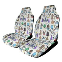 Happiest Place on Earth Collection Car Seat Covers Front Seats Universal Fit for Cars SUV Truck Auto Interior Accessories