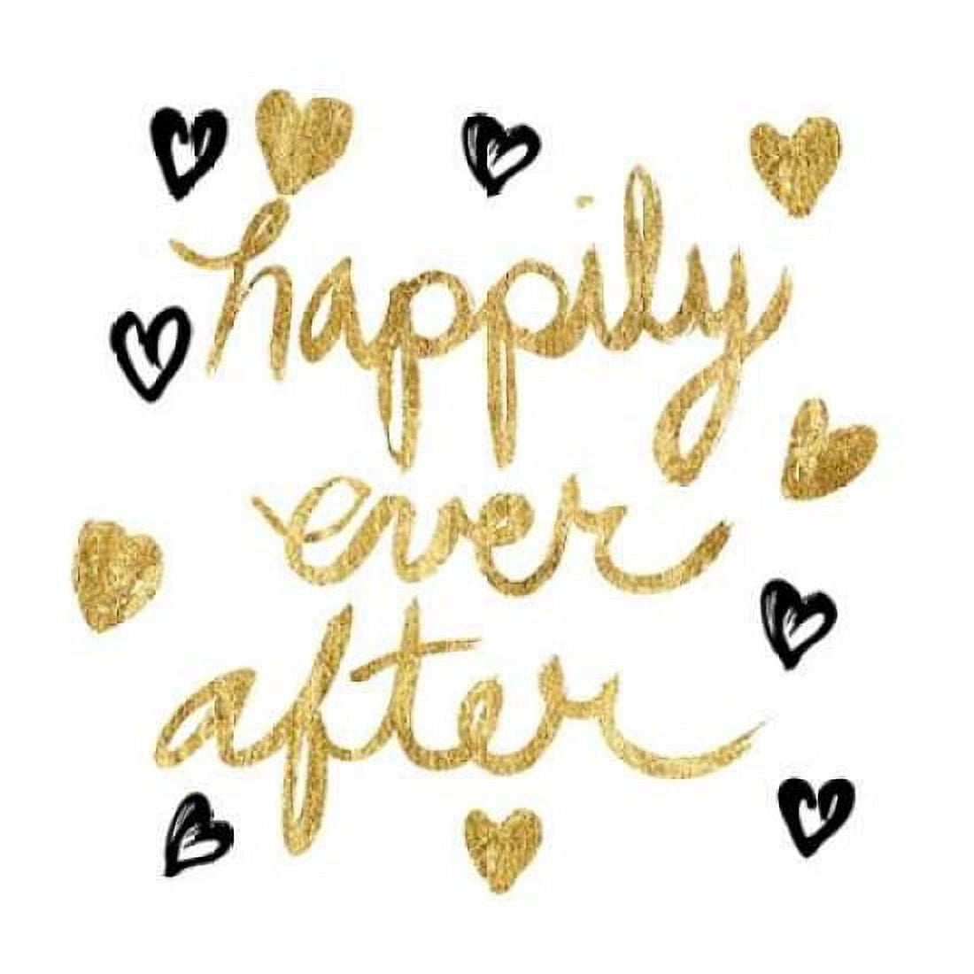 Happily Ever After Gold Canvas Art - Evangeline Taylor (24 x 24)