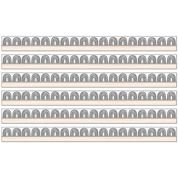 Happily Ever Elementary Creatively Inspired Rainbows Straight Borders, 36 Feet Per Pack, 6 Packs