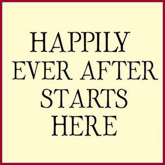 Happily Ever After Starts Here Stencil - DIY Custom Wedding Romance Romantic Cupid Love Decorations Template Reusable Laser Cut Mylar Template for Painting Home Decor Crafts - The Artful Stencil