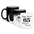 thumbnail image 1 of 3dRose, Happily married 65 years and counting. Black., 11oz Magic Transforming Mug, 1 of 8
