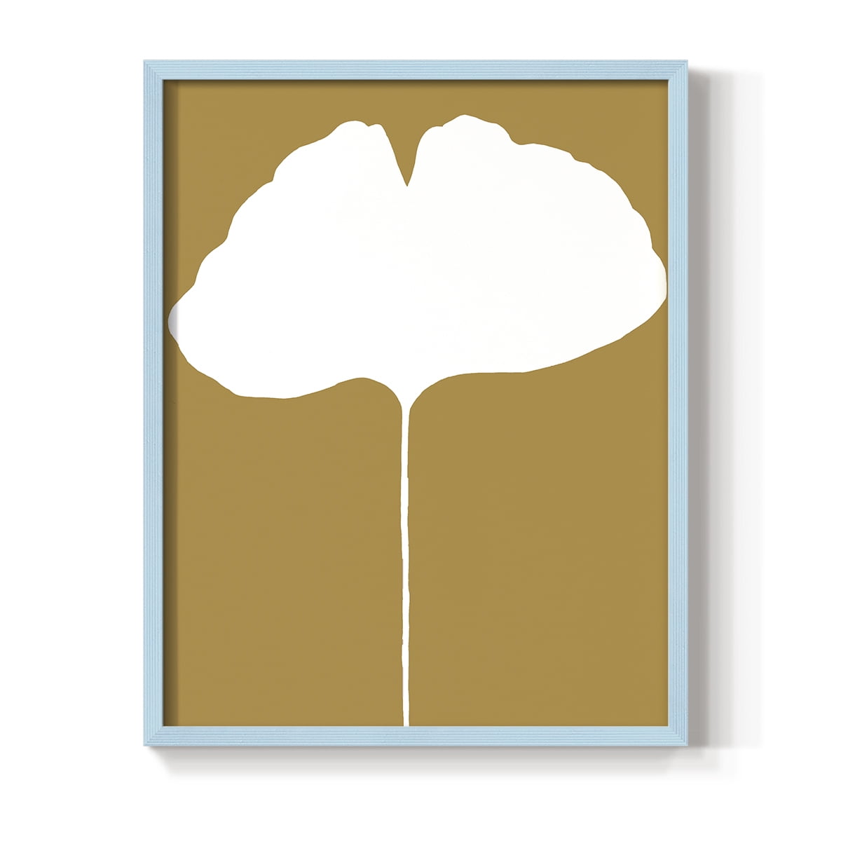 Happily Single V31 Framed Print in Blue Solid Wood Framed Print No Nail Hanging