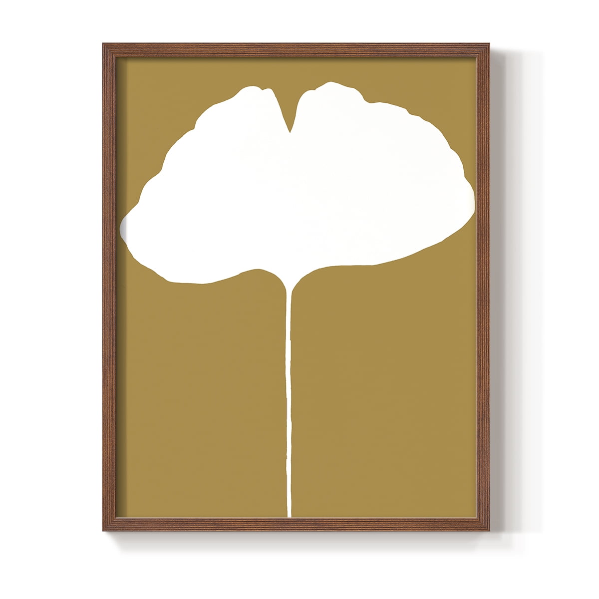 Happily Single V31 Framed Print in Brown Solid Wood Framed Print No Nail Hanging