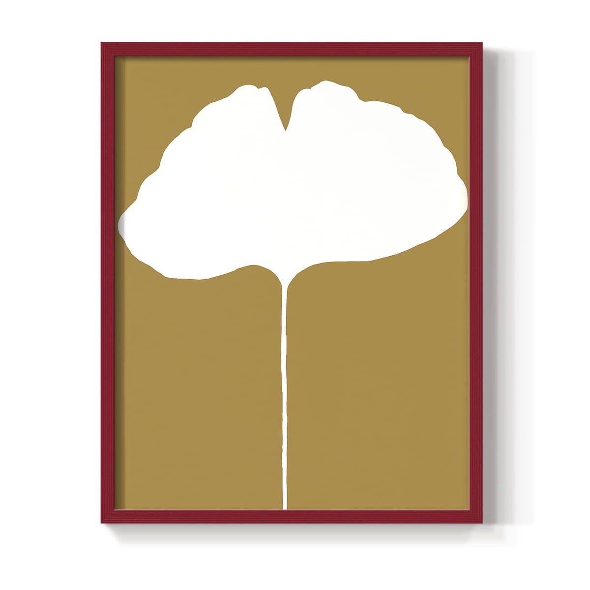 Happily Single V31 Framed Print in Red Solid Wood Framed Print No Nail Hanging