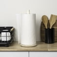 thumbnail image 1 of happimess PRH2000C Avery Modern Classic Metal with Non Slip Weighted Marble Base Paper Towel Holder, Beige/White, 1 of 6