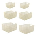 thumbnail image 1 of happimess BSK3000C-6SET Sutton Modern Glam Handmade Wire Metal Nesting Storage Baskets, Almond (Set of 6), 1 of 5