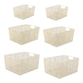 thumbnail image 1 of happimess BSK3000C-6SET Sutton Modern Glam Handmade Wire Metal Nesting Storage Baskets, Almond (Set of 6), 1 of 6