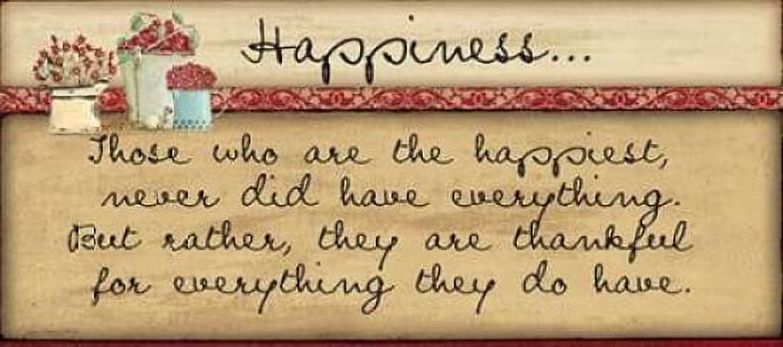 Happiness - Blue Canvas Art - Jo Moulton (10 x 20)