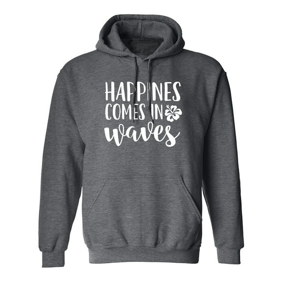 Happiness Comes In Waves Adult Hooded Sweatshirt
