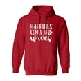 thumbnail image 1 of Happiness Comes In Waves Adult Hooded Sweatshirt, 1 of 3