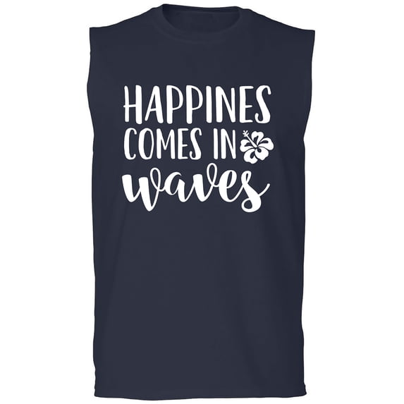 Happiness Comes In Waves Adult Sleeveless Tee