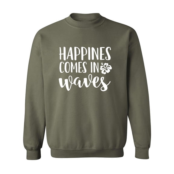 Happiness Comes In Waves Crewneck Sweatshirt