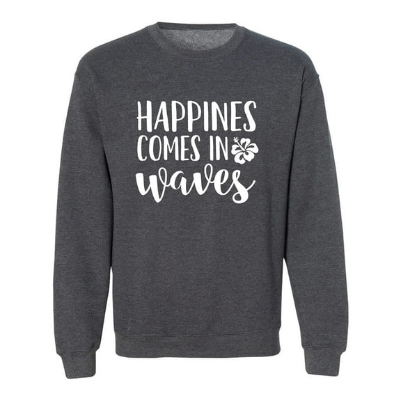 Happiness Comes In Waves Crewneck Sweatshirt