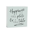 thumbnail image 1 of Happiness Full Table Mint Rolling Pin 5 x 5 Wood Tabletop Sign Plaque, 1 of 4