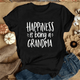 thumbnail image 1 of Happiness Is Being A Grandma Shirt Shirt Cute Tees Women's Fashion Letter Print T-Shirt Casual Short Sleeve O Neck Shirts for Grandma Grandmother Tee Mother's Day Gifts, 1 of 5