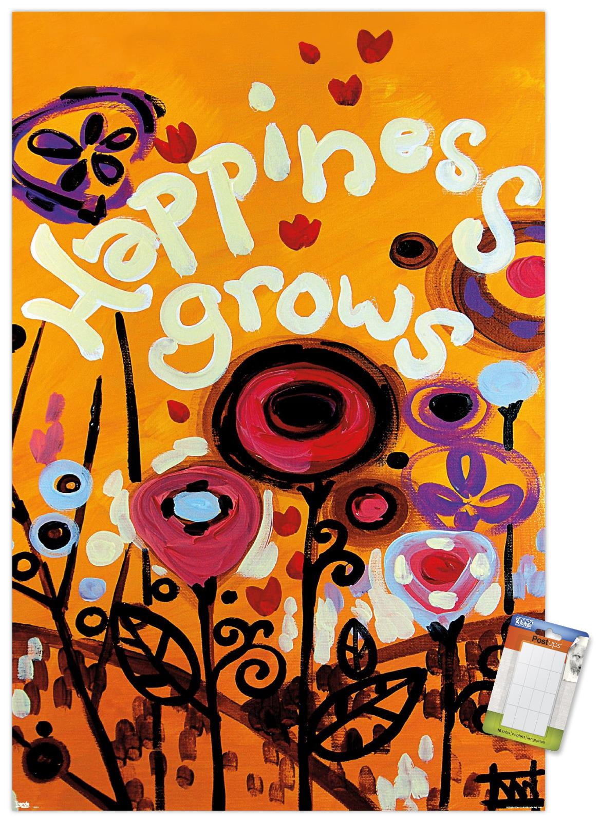 Happiness Grows Wall Poster, 14.725" x 22.375"