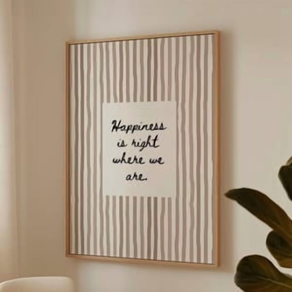 Happiness Hand Drawn Quote Poster, Poster Home Decor, Poster Only
