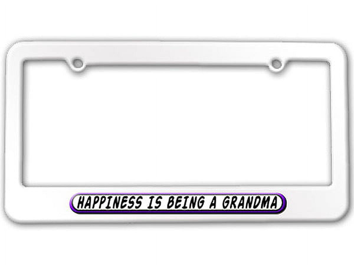 Happiness Is Being A Grandma" License Plate Frame - Fun Gift For New Grandmothers Grandma License Plate Frame-948361
