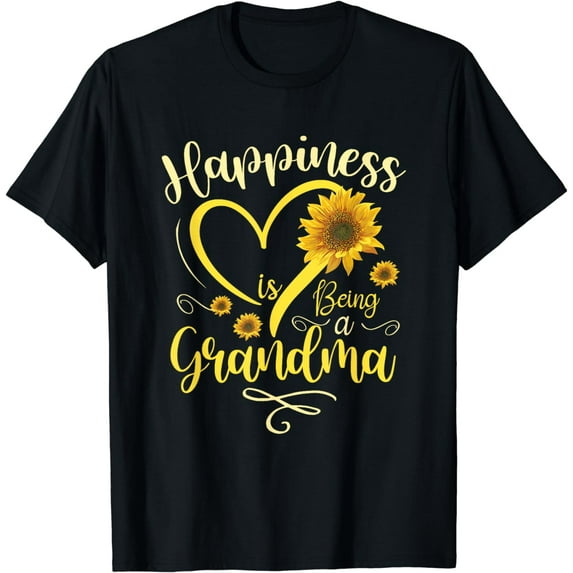 Happiness Is Being A Grandma Sunflower Mother's Day Grandma T-Shirt