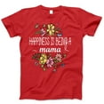 thumbnail image 1 of Happiness Is Being A Mama T-Shirt – Cute Floral and Butterfly Graphic Tee, Mother's Day Gift, Mom Life Shirt for Women, 1 of 7