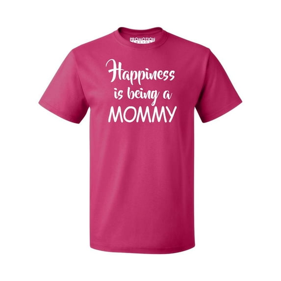 Happiness Is Being A Mommy Men's T-shirt, S, Cyber Pink