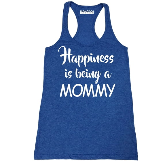 Happiness Is Being A Mommy Women's Tank Top, XL, H. Royal