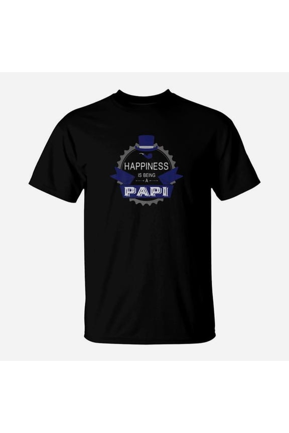 Happiness Is Being A Papi Fathers Day Grandpa Gift Men Premium TShirt