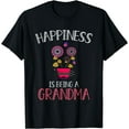 thumbnail image 1 of Happiness Is Being Grandma Grandma T-Shirt Black Medium, 1 of 4